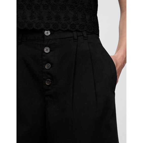 New Gap x Doen Pants Size 6 Trousers High Rise Pleated Wide Leg 30"x28" Cotton - Picture 6 of 13